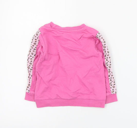 Studio Baby Pink  Cotton Pullover Jumper Size 12-18 Months  Pullover - Slogan