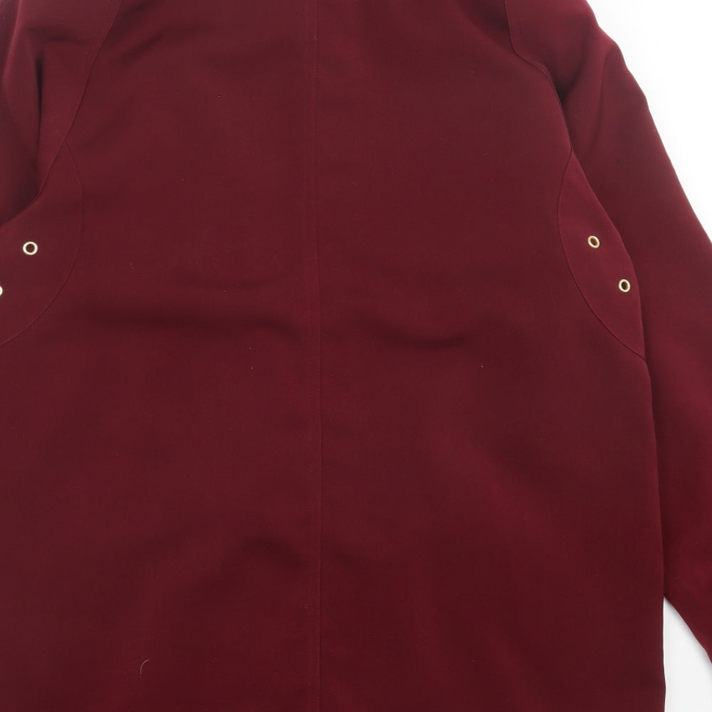 David Barry Womens Red   Jacket Coat Size 12  Zip