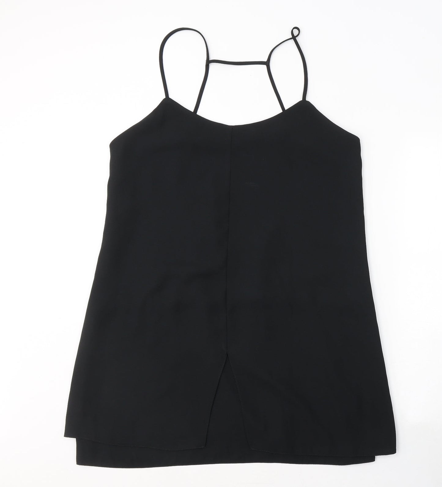 Preworn Womens Black  Polyester Bodycon  Size M  Square Neck Pullover