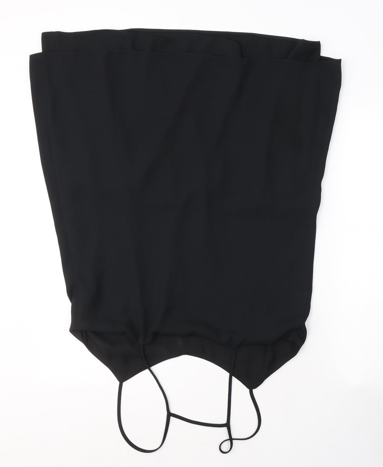 Preworn Womens Black  Polyester Bodycon  Size M  Square Neck Pullover