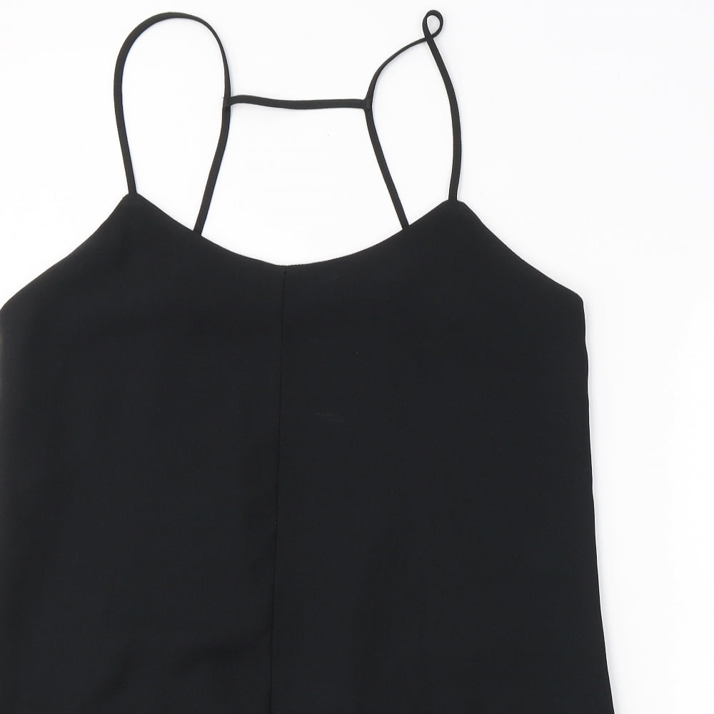 Preworn Womens Black  Polyester Bodycon  Size M  Square Neck Pullover