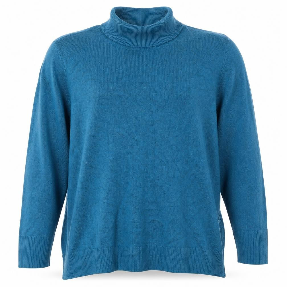 Marks and Spencer Womens Blue Round Neck  Acrylic Pullover Jumper Size 18