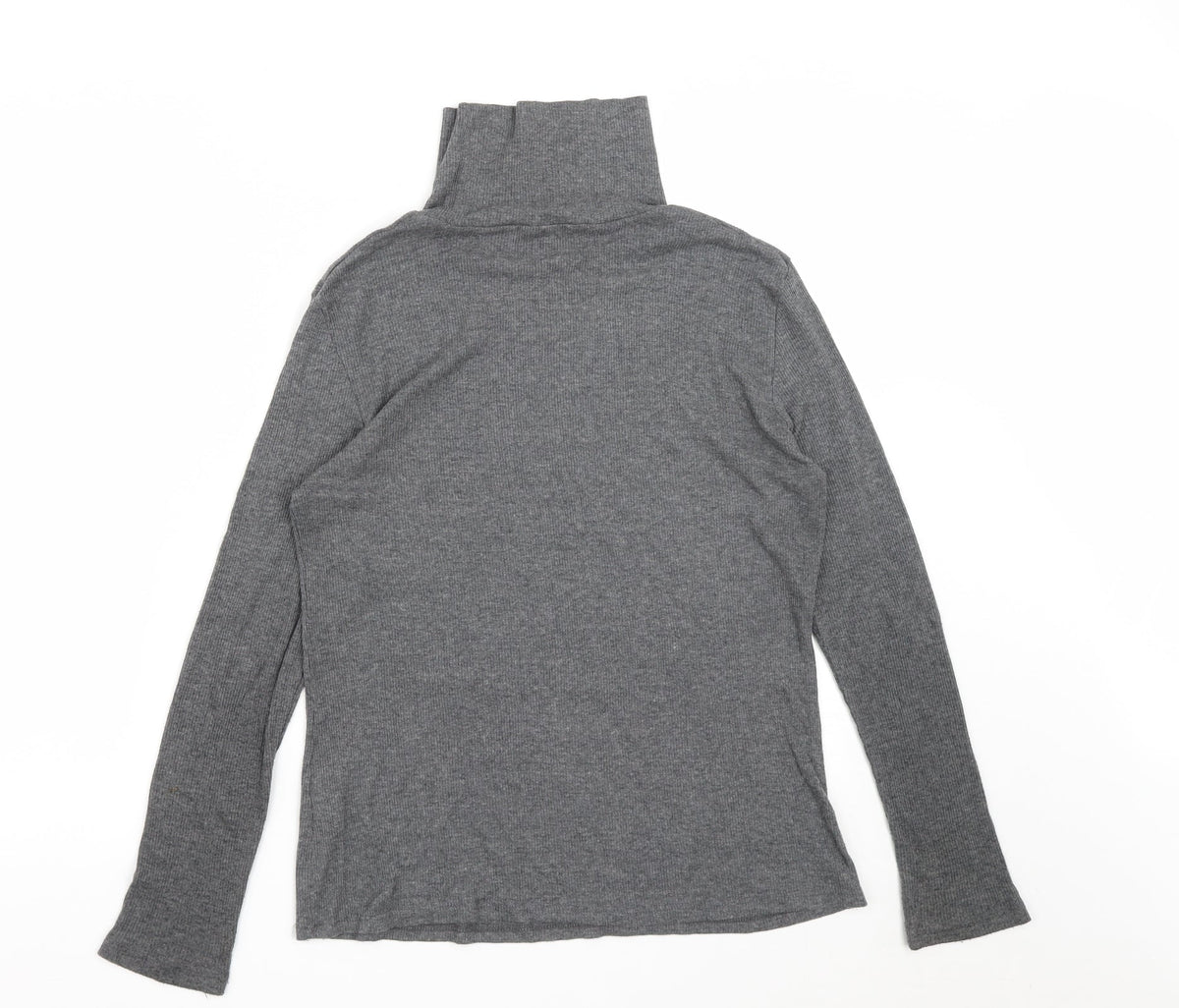 Dorothy Perkins Womens Grey High Neck  Cotton Pullover Jumper Size 16