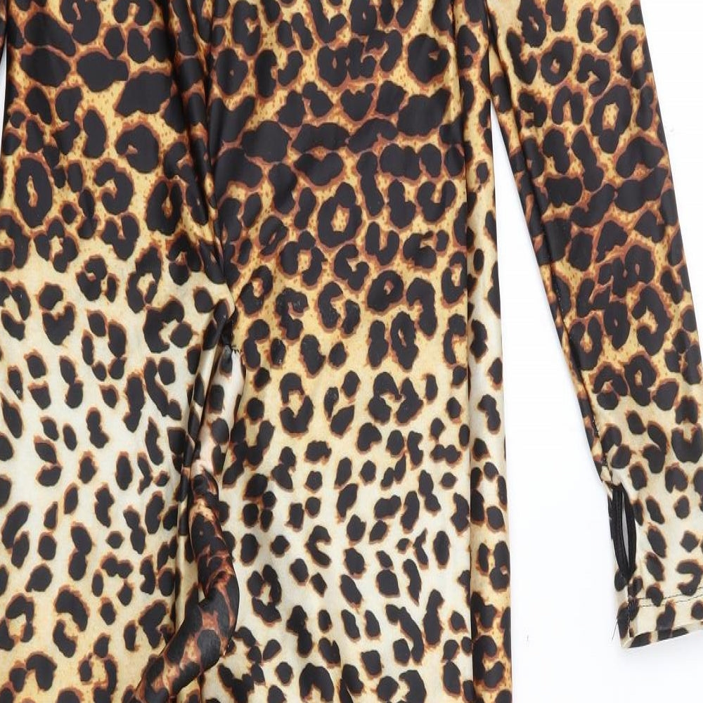 Lovehoney Womens Multicoloured Animal Print Polyester Jumpsuit One-Piece Size S  Pullover - Halloween, Cat