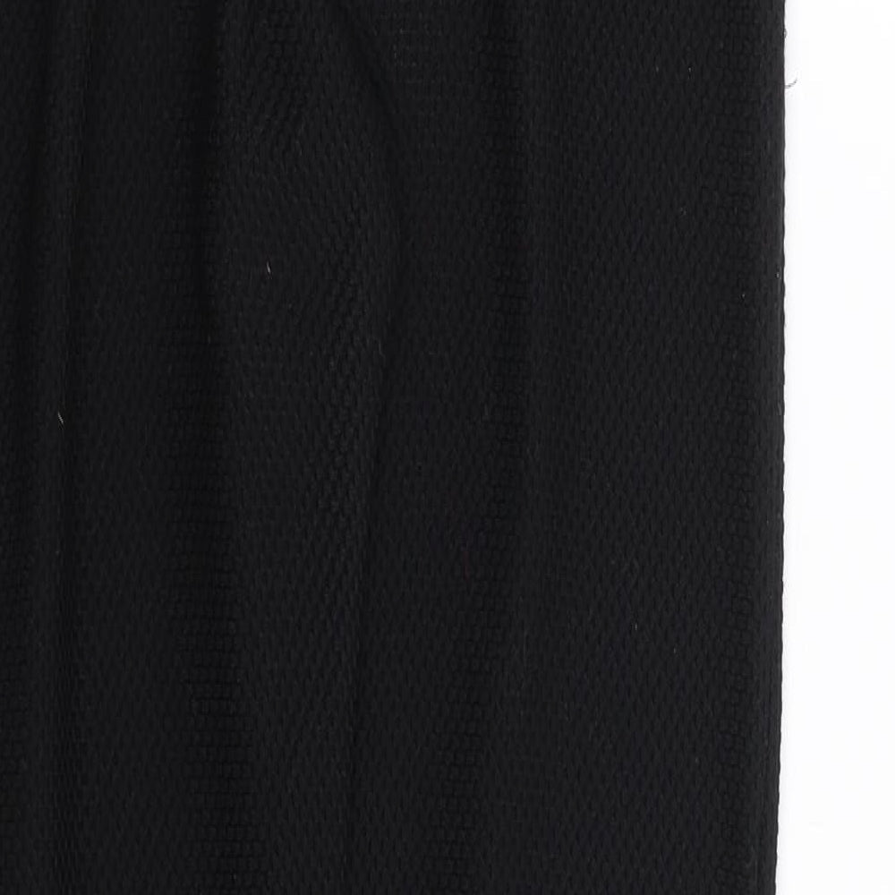 Missguided Womens Black  Polyester Trousers  Size 8 L25 in Regular
