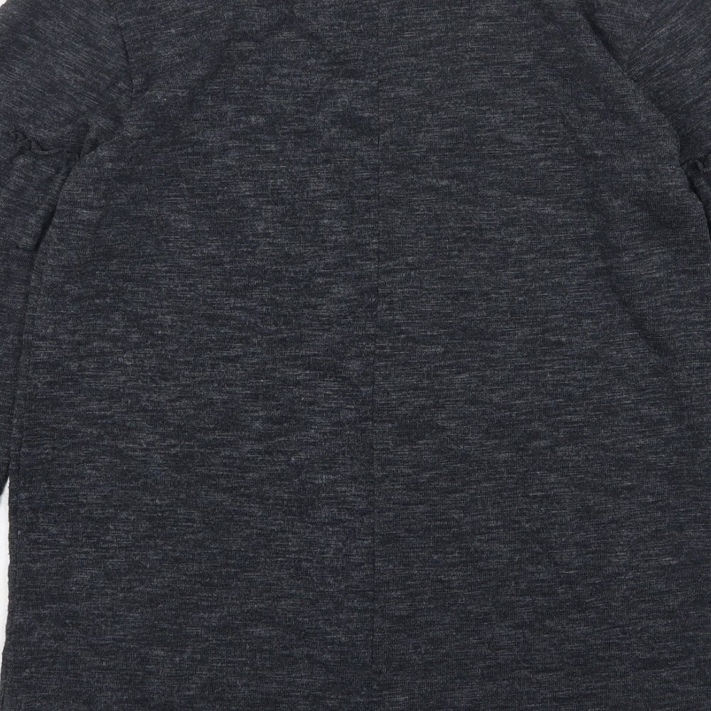 Papaya Womens Grey Round Neck  Polyester Pullover Jumper Size 10