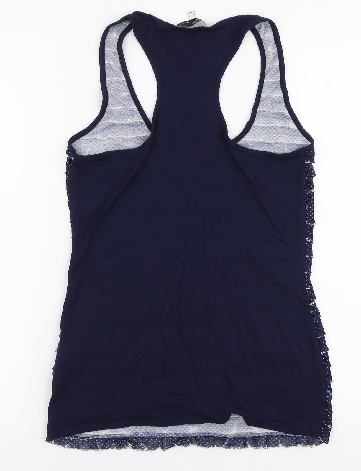 River Island Womens Blue  Polyester Jersey Tank Size 10 Round Neck