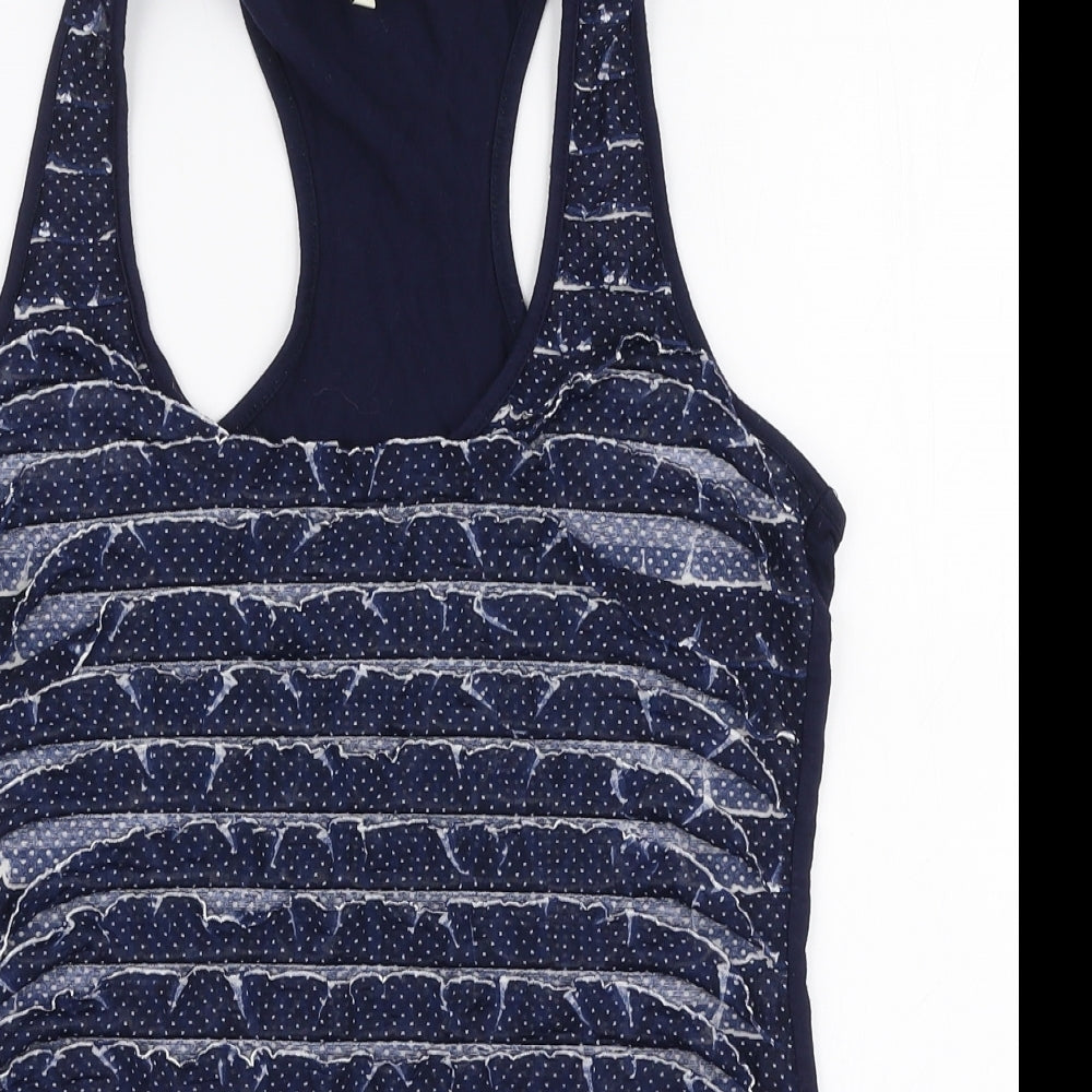 River Island Womens Blue  Polyester Jersey Tank Size 10 Round Neck