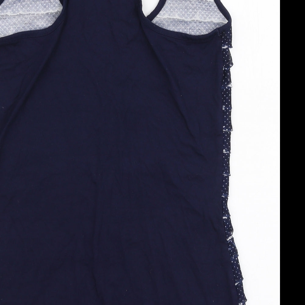 River Island Womens Blue  Polyester Jersey Tank Size 10 Round Neck