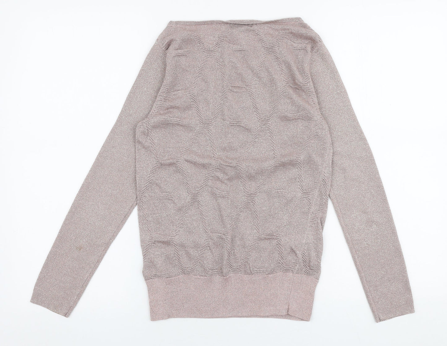 Topshop Womens Pink Round Neck  Viscose Pullover Jumper Size 8