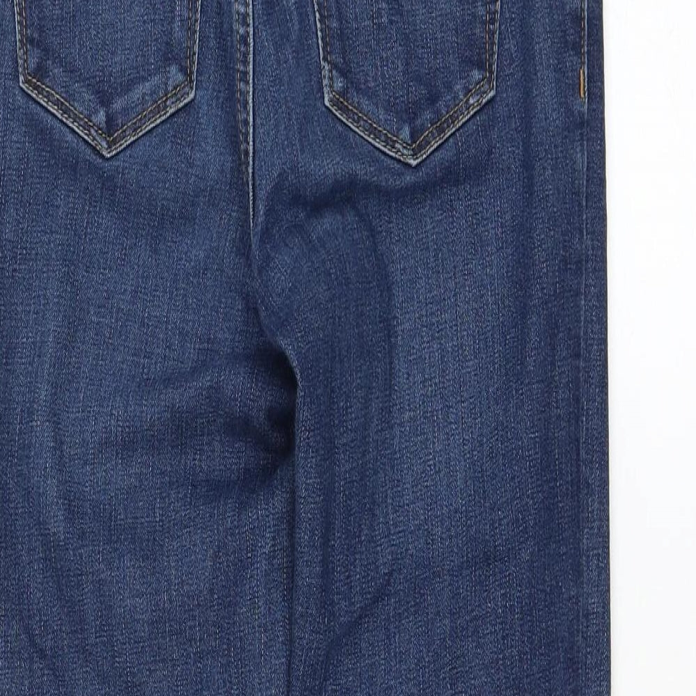 Topshop Womens Blue  Cotton Skinny Jeans Size 25 in L32 in Regular Zip