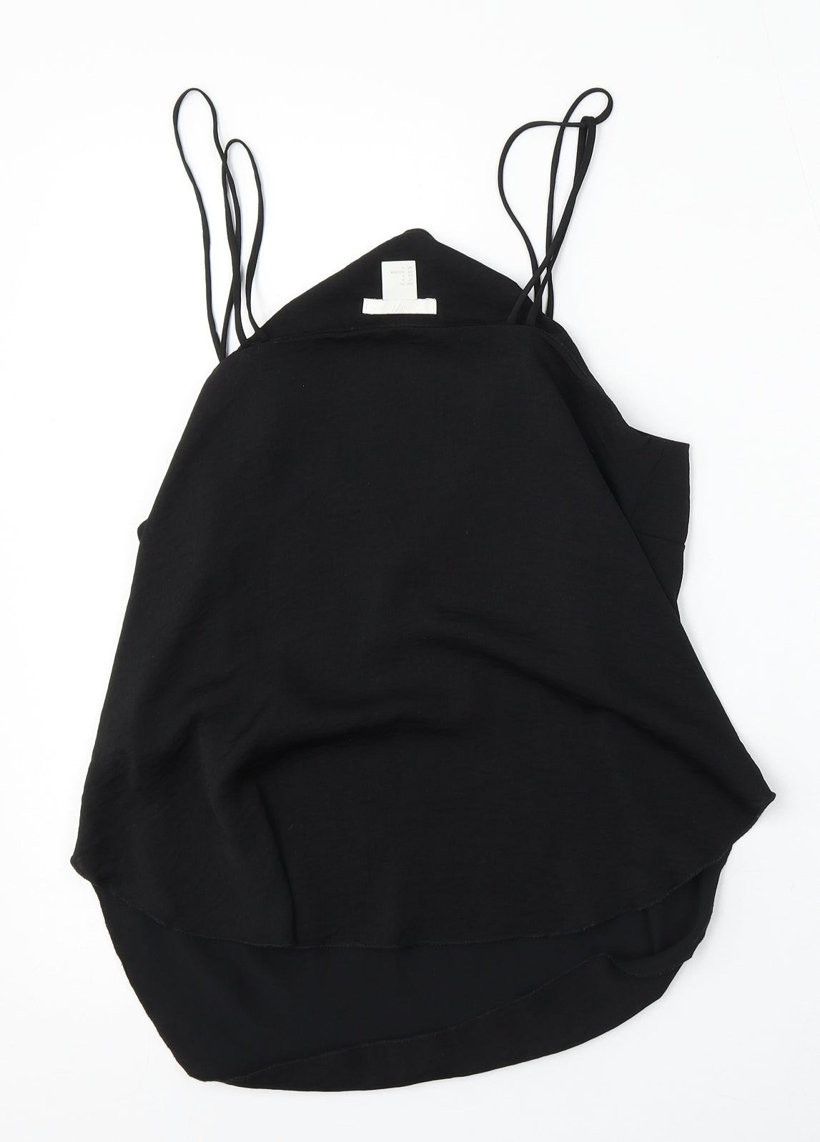 H&M Womens Black  Polyester Basic Tank Size 6 Round Neck