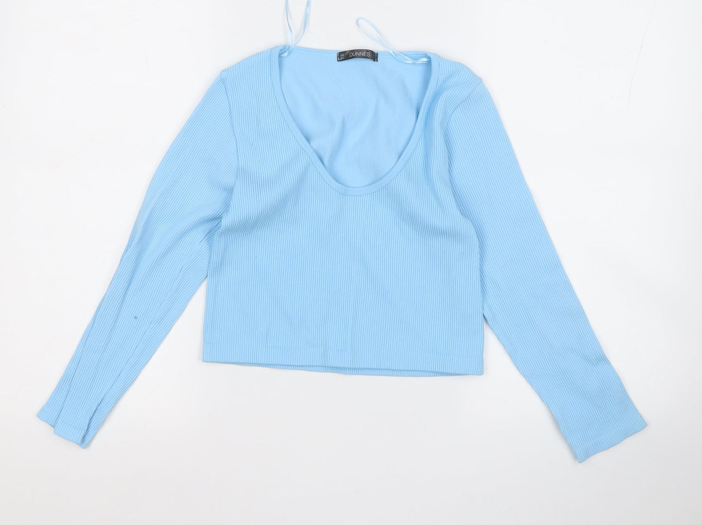 Dunnes Stores Womens Blue V-Neck  Polyimide Pullover Jumper Size M