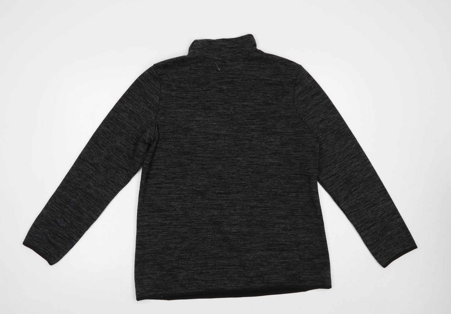 Preworn Womens Grey  Polyester Pullover Sweatshirt Size L  Zip