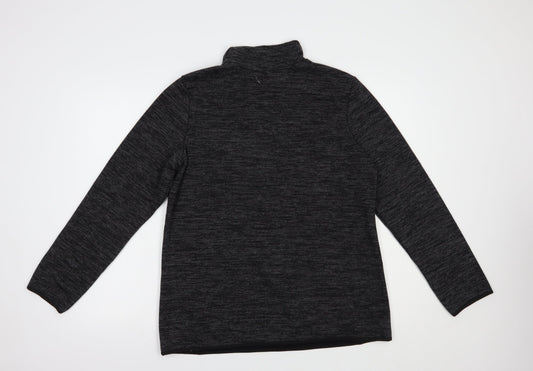Preworn Womens Grey  Polyester Pullover Sweatshirt Size L  Zip