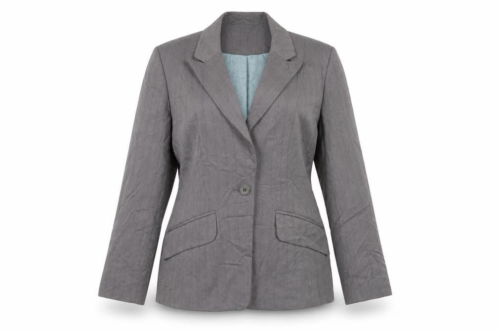 Next Womens Grey Striped  Jacket Blazer Size 10  Button