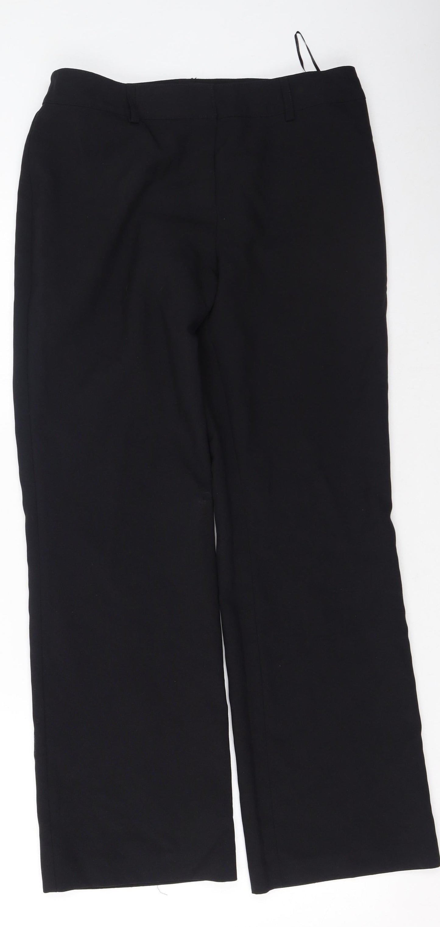 Papaya Womens Black  Polyester Trousers  Size 10 L25 in Regular