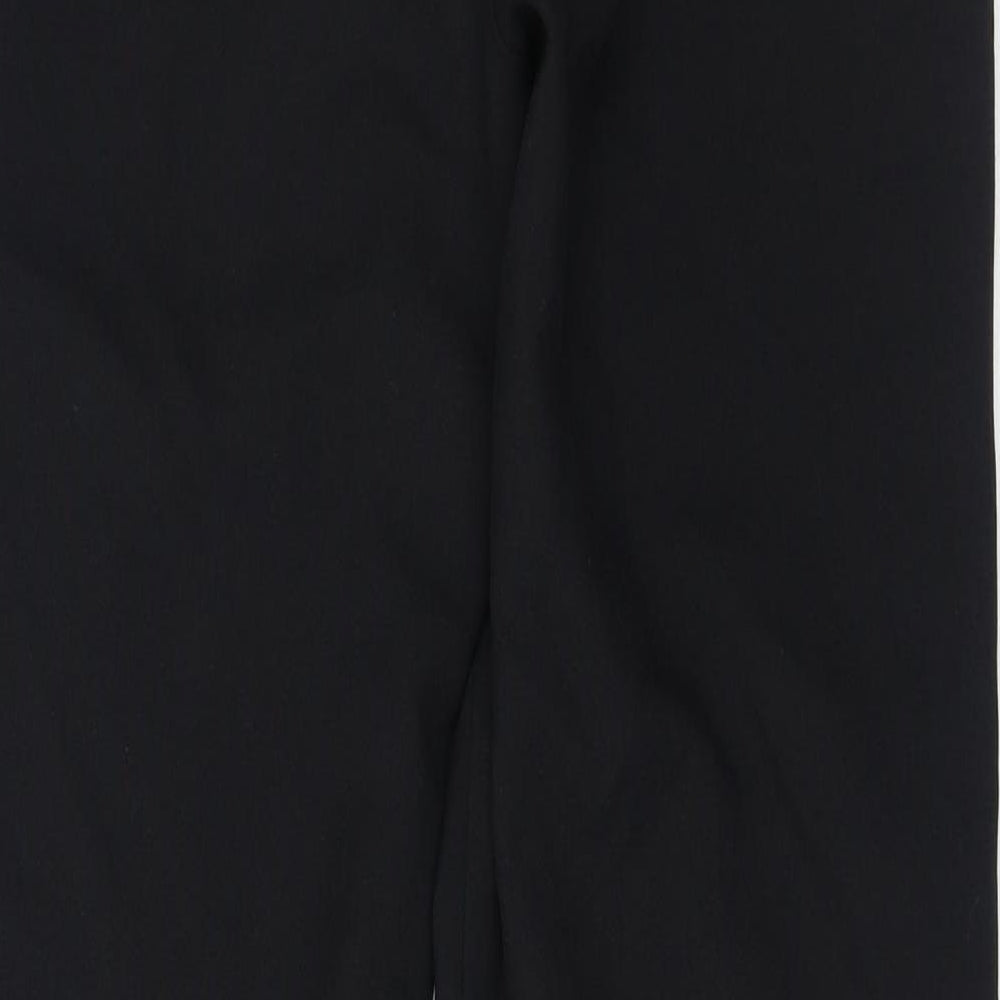Papaya Womens Black  Polyester Trousers  Size 10 L25 in Regular