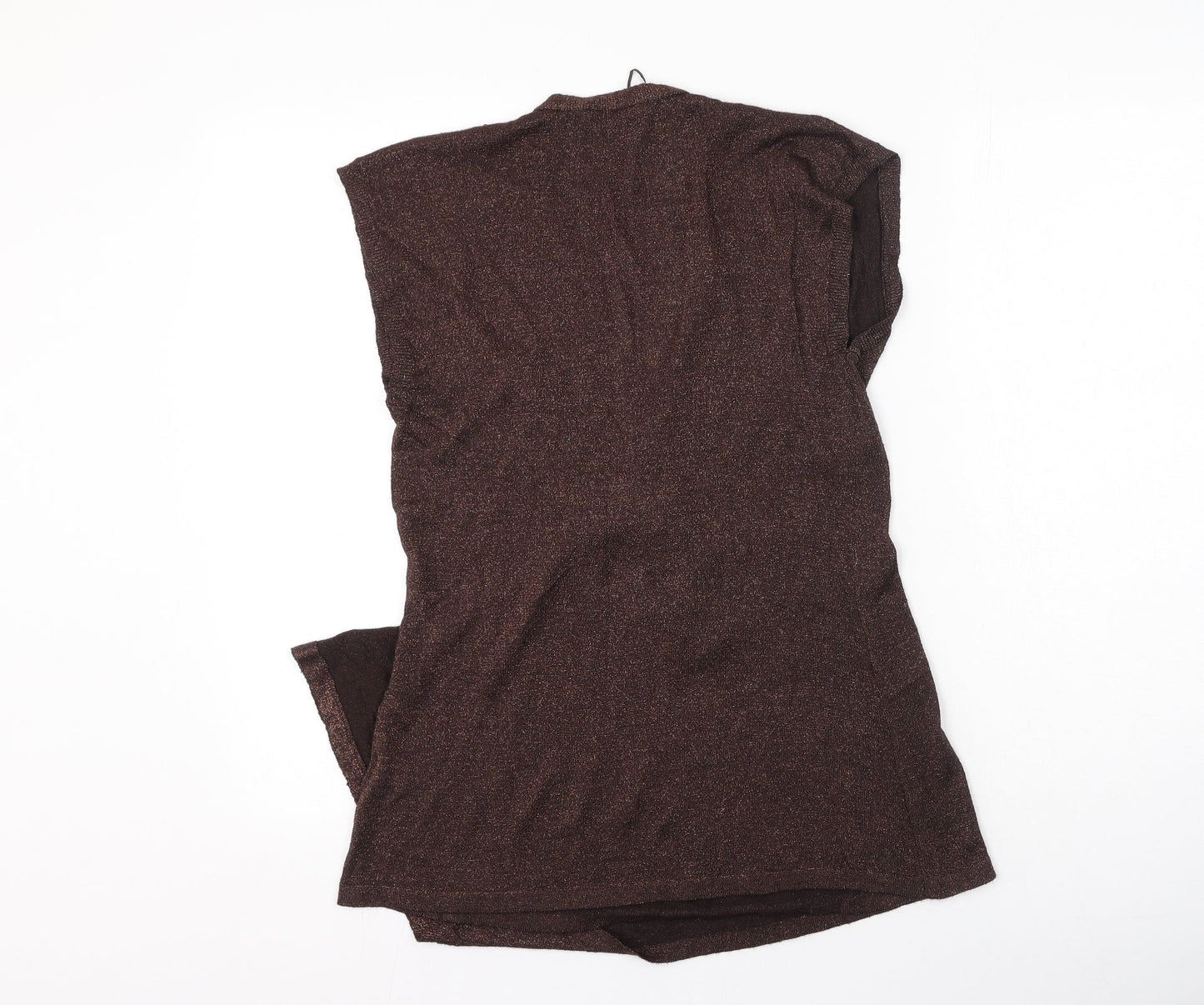 Marks and Spencer Womens Gold  Viscose Camisole Tank Size 14 V-Neck