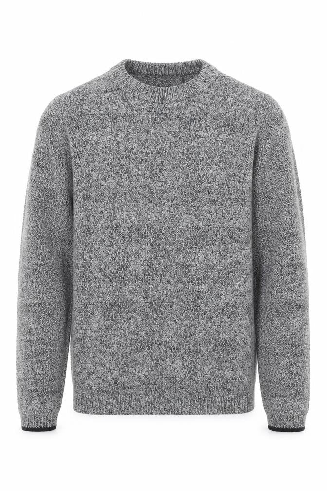 River Island  Mens Grey Round Neck  Acrylic Pullover Jumper Size S
