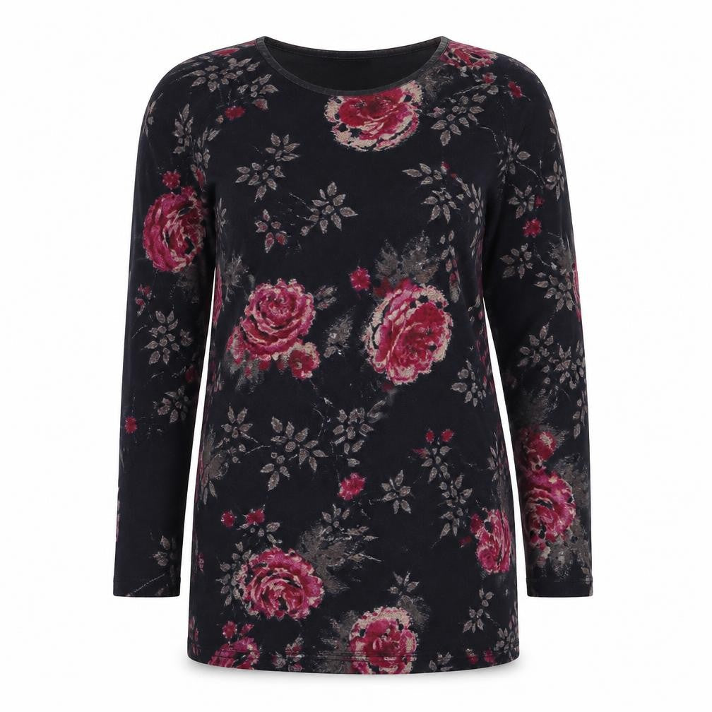Marks and Spencer Womens Multicoloured Round Neck Floral Polyester Pullover Jumper Size 10