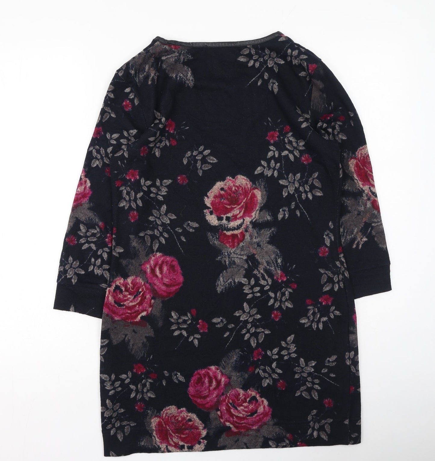 Marks and Spencer Womens Multicoloured Round Neck Floral Polyester Pullover Jumper Size 10