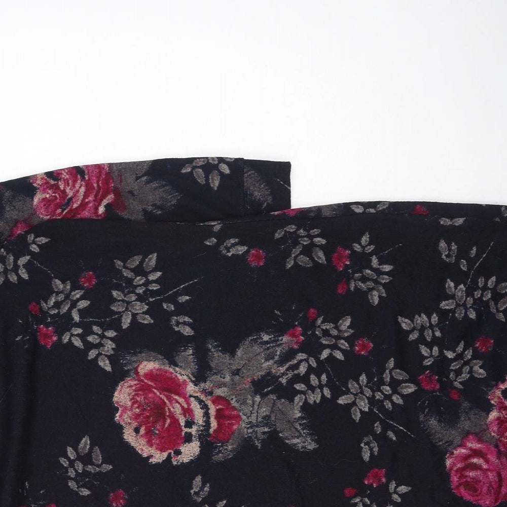 Marks and Spencer Womens Multicoloured Round Neck Floral Polyester Pullover Jumper Size 10