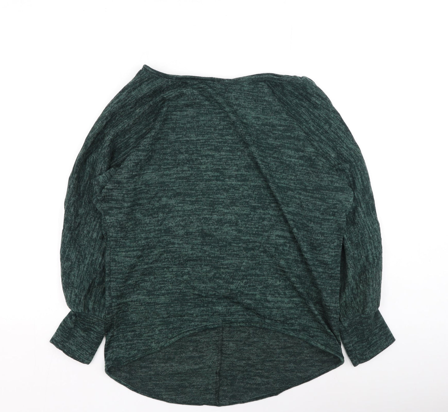 Preworn Womens Green Round Neck  Viscose Pullover Jumper Size S