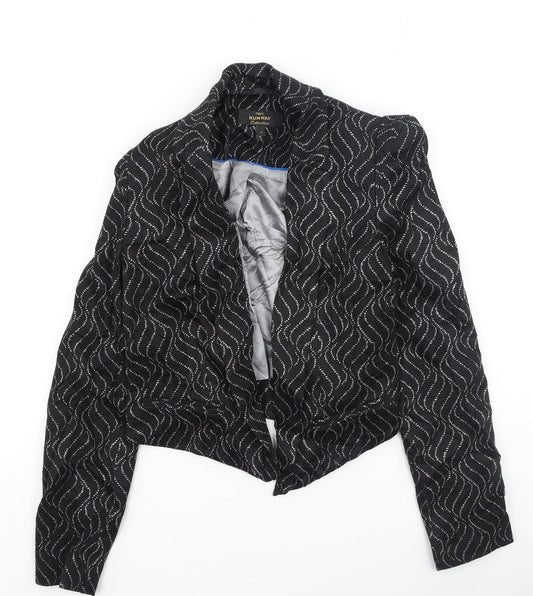 NEXT Womens Black Geometric  Jacket  Size 10