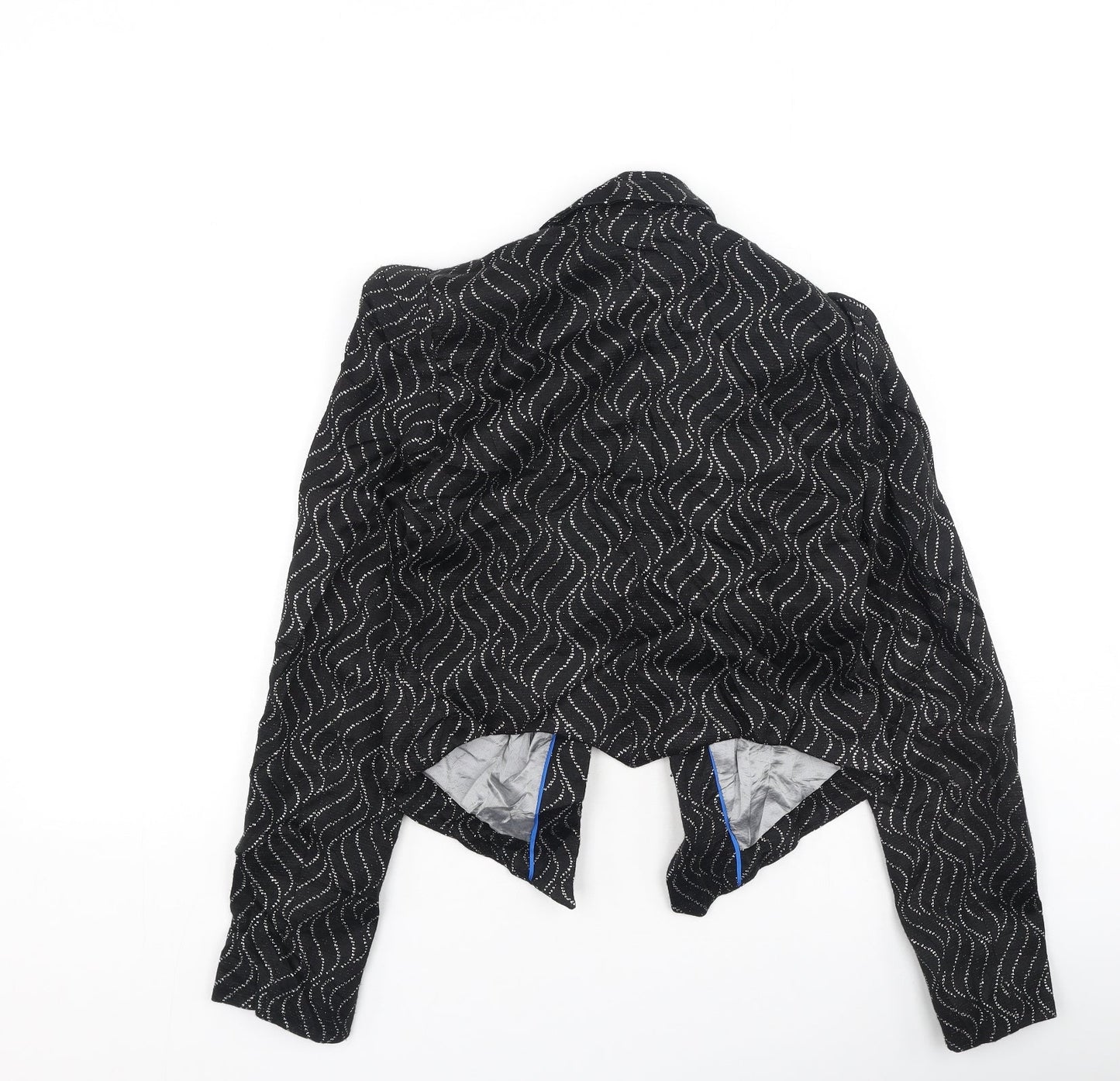 NEXT Womens Black Geometric  Jacket  Size 10