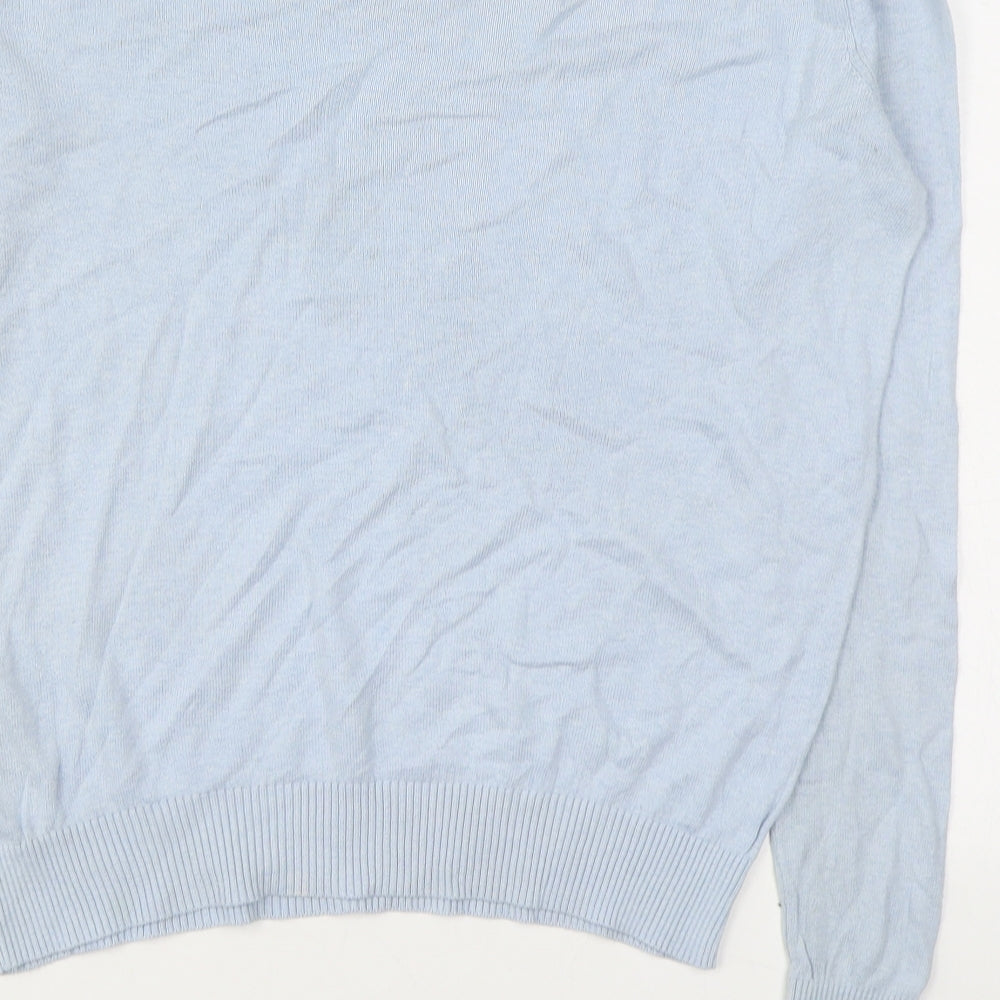 VERO MODA Womens Blue Round Neck  Cotton Pullover Jumper Size 8