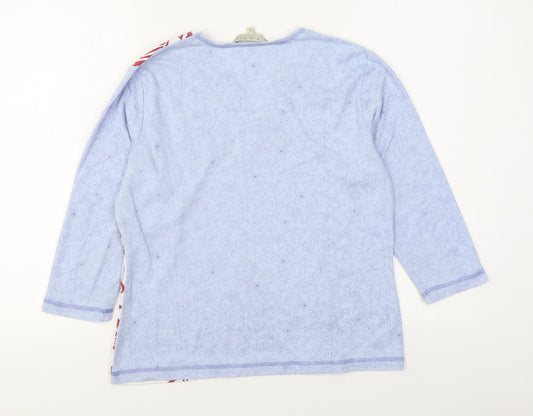 Viz a Viz Womens Blue  Polyester Pullover Sweatshirt Size 14  Pullover