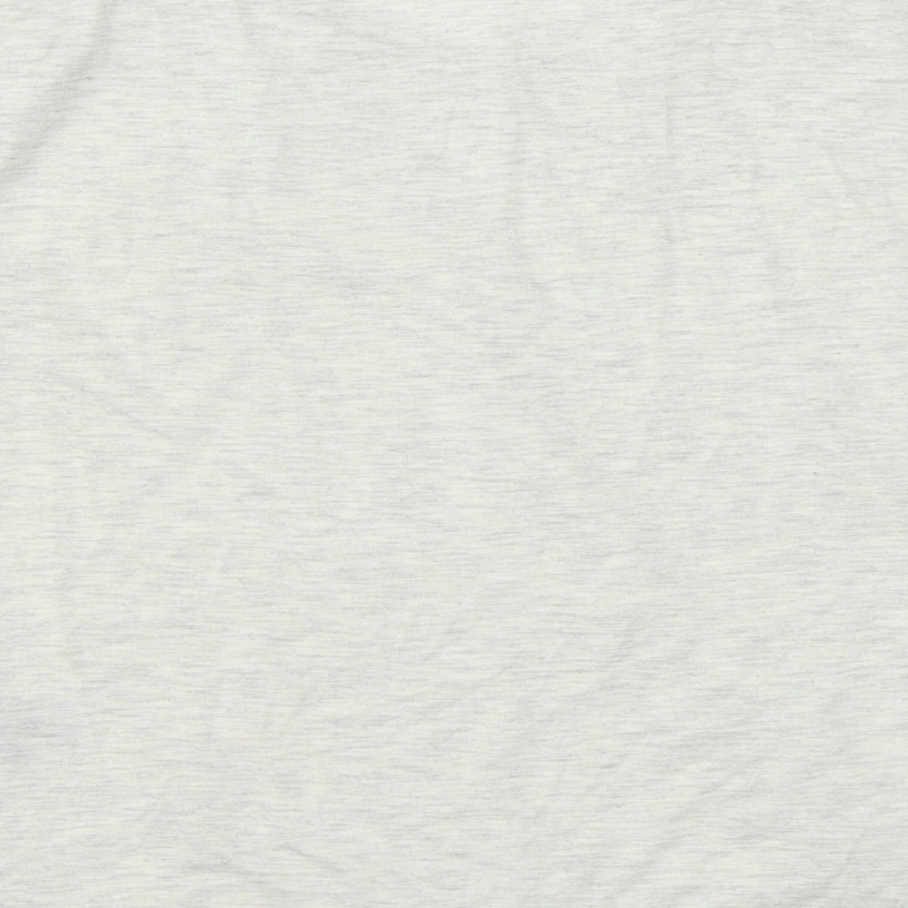 Miss Selfridge Womens Grey  Polyester Basic T-Shirt Size 6 Boat Neck