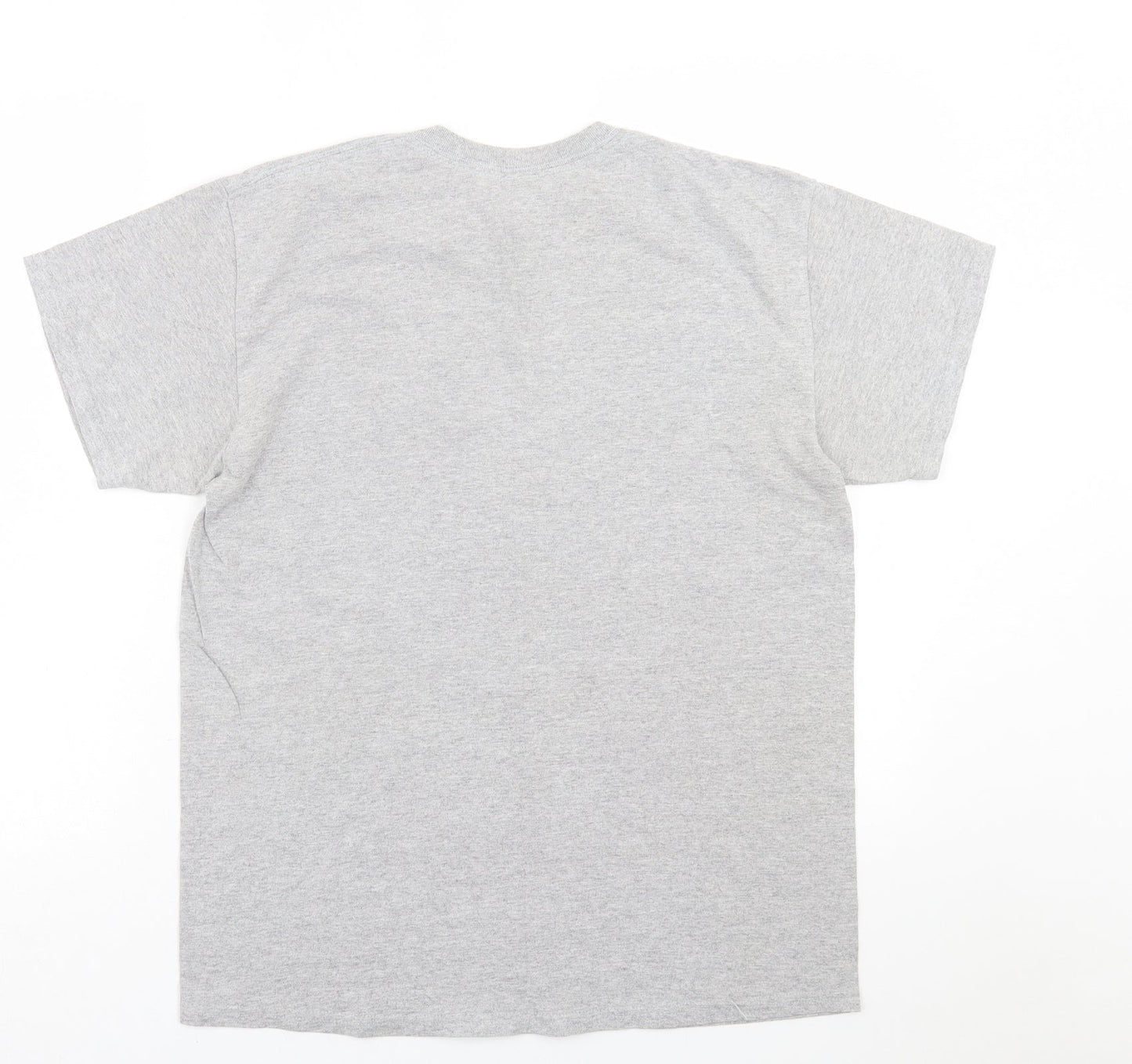 Emma Warren Womens Grey  Cotton Basic T-Shirt Size M Crew Neck