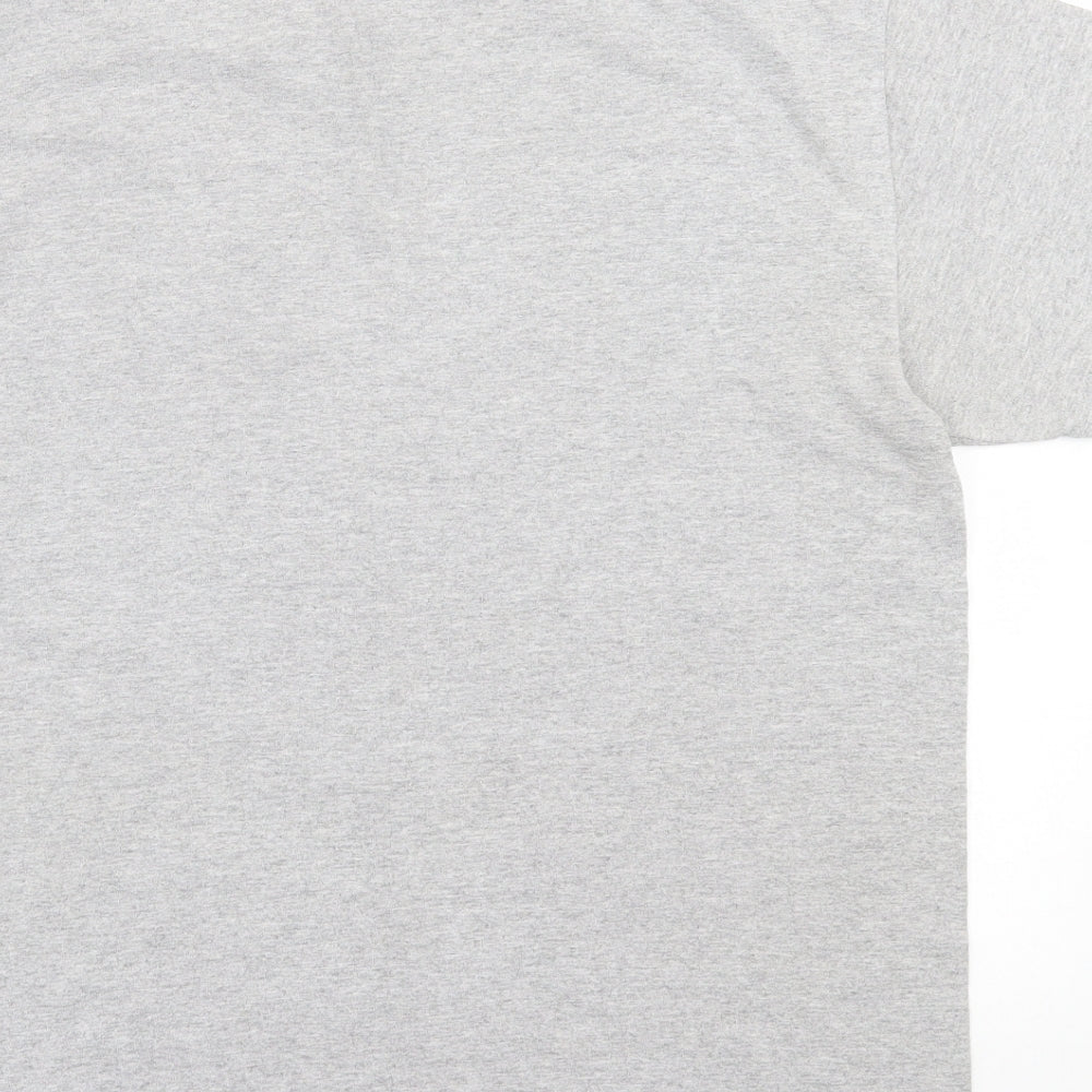 Emma Warren Womens Grey  Cotton Basic T-Shirt Size M Crew Neck