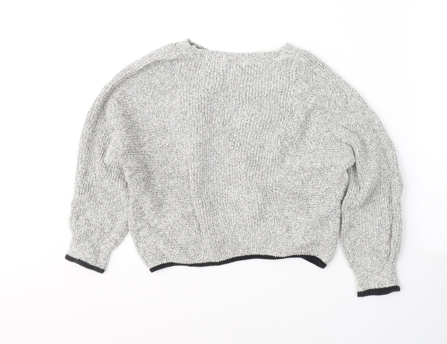 Preworn Womens Grey Round Neck  Cotton Pullover Jumper Size 8