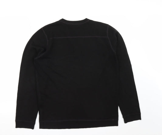 Debenhams Mens Black V-Neck  Acrylic Pullover Jumper Size M