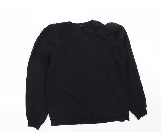 George Womens Black  Cotton Pullover Sweatshirt Size S