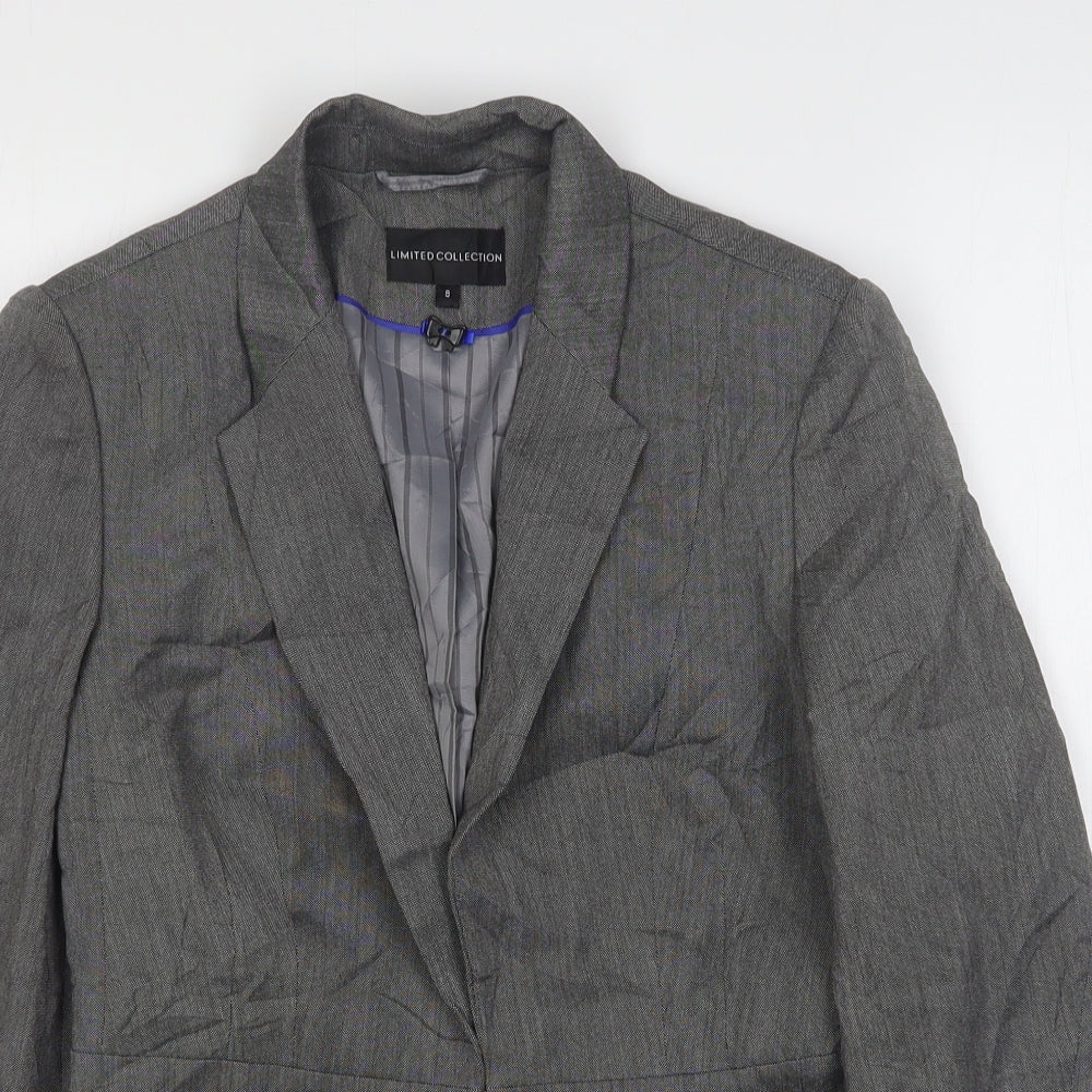 Marks and Spencer Womens Grey  Polyester Jacket Blazer Size 8