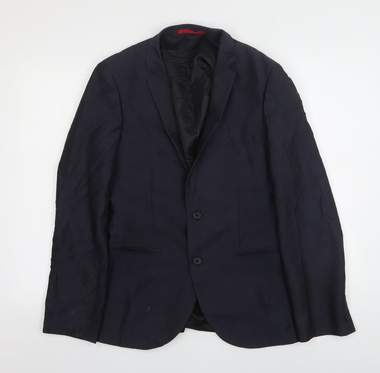 Ventuno 21 Mens Blue  Polyester Jacket Suit Jacket Size 38