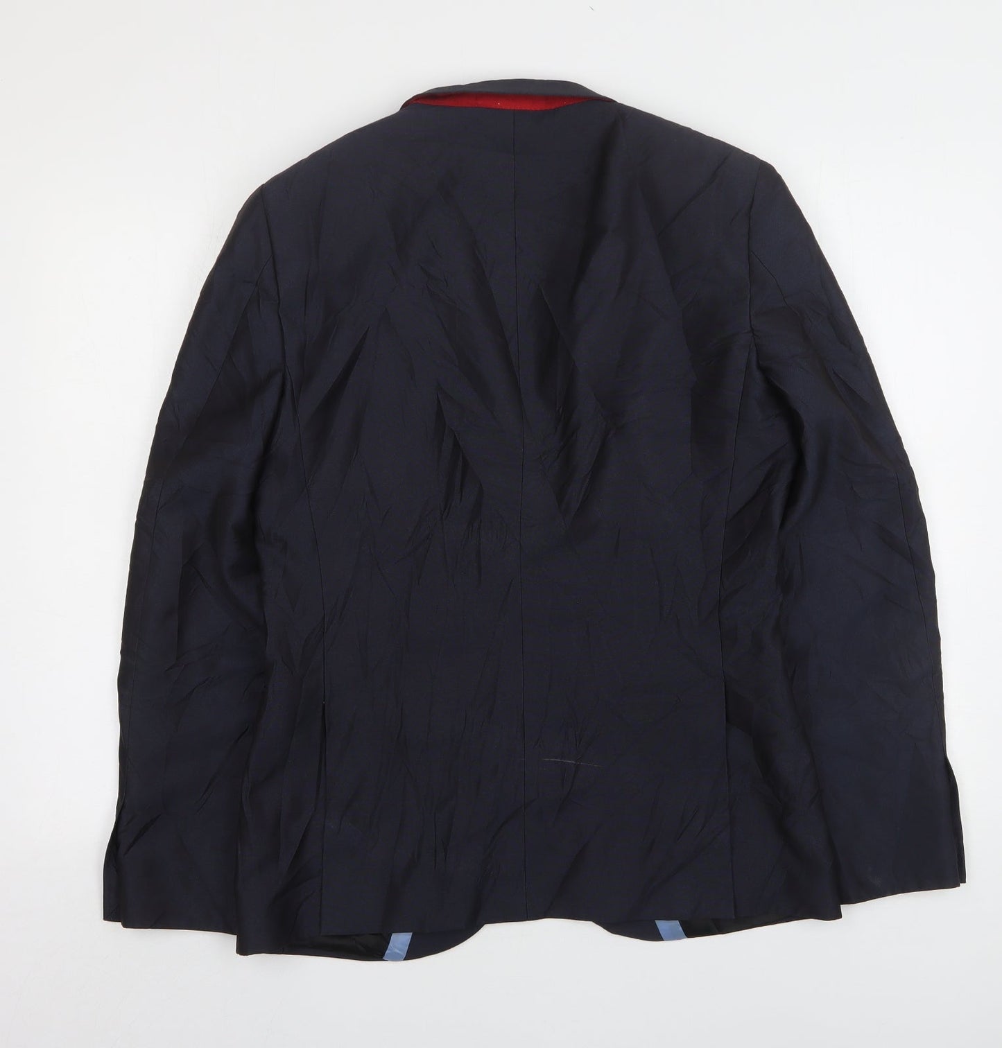 Ventuno 21 Mens Blue  Polyester Jacket Suit Jacket Size 38