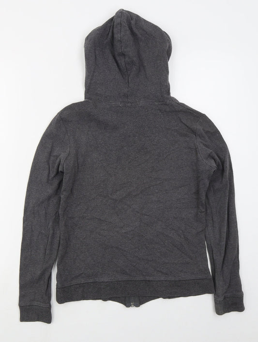 Cherokee Womens Grey  Cotton Full Zip Hoodie Size 8  Zip