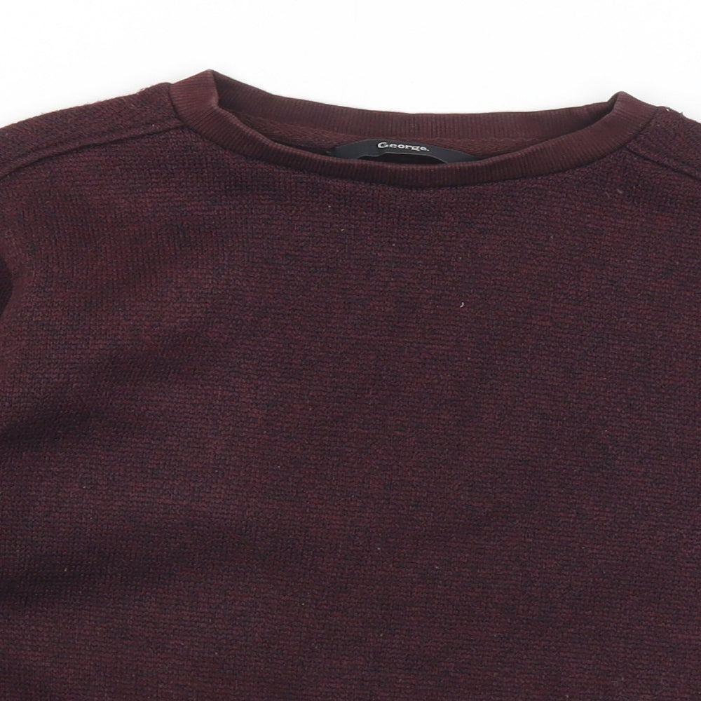 George Boys Purple  Polyester Pullover Sweatshirt Size 7-8 Years