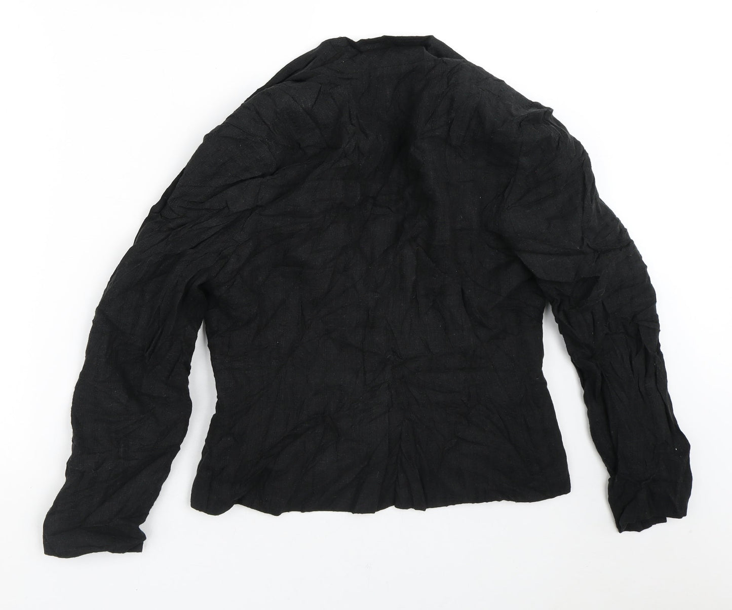 Evie Womens Black Striped  Jacket Blazer Size 14
