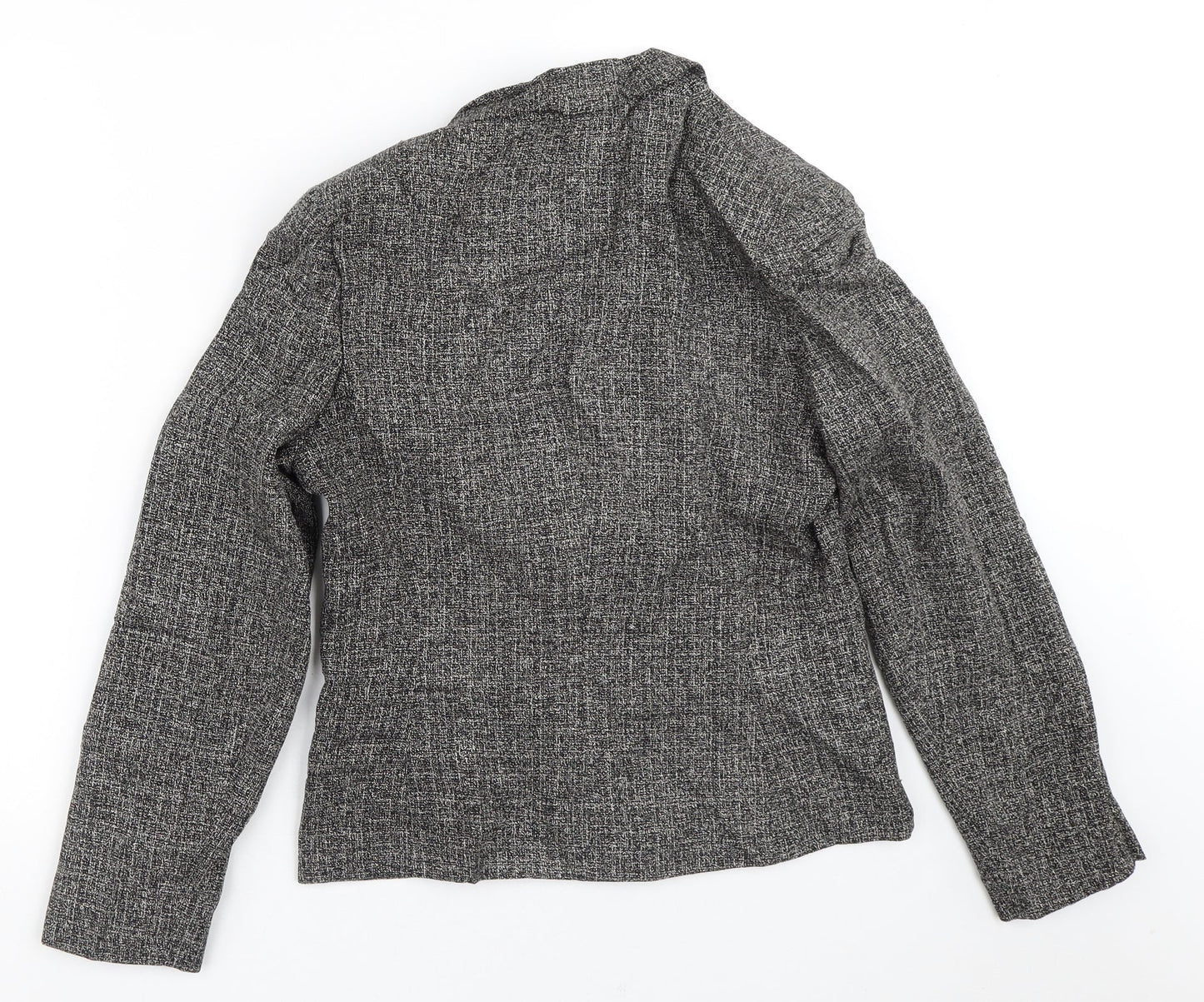 Kesta Womens Grey Geometric  Jacket Blazer Size 12