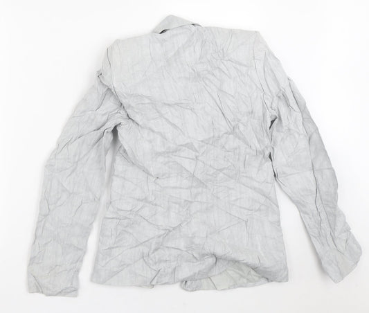 Marks and Spencer Womens Grey Striped  Jacket Blazer Size 12