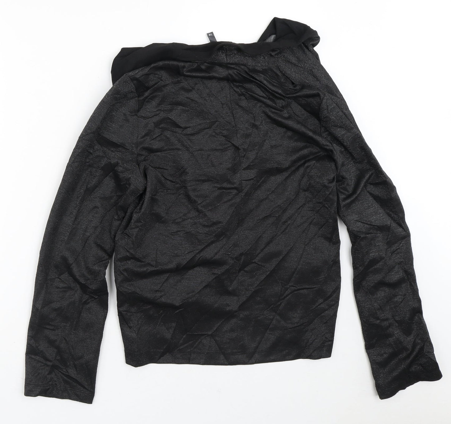 NEXT Womens Black Geometric  Jacket Blazer Size 14