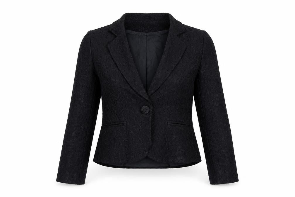 BHS Womens Black Floral  Jacket Blazer Size 10
