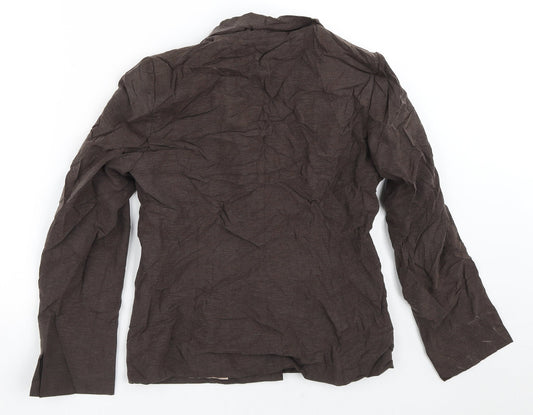 Principles Womens Brown Striped  Jacket Blazer Size 10