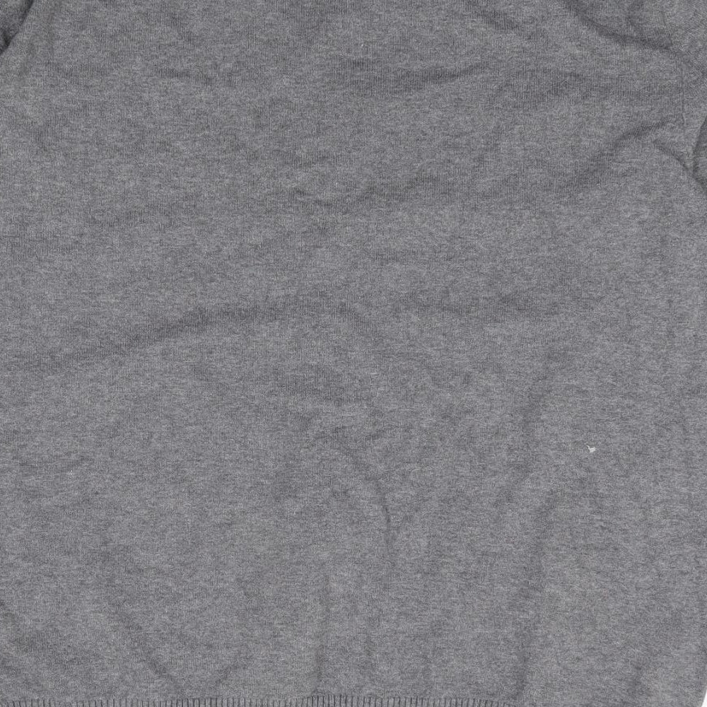 Burton Mens Grey V-Neck  Cotton Henley Jumper Size XL
